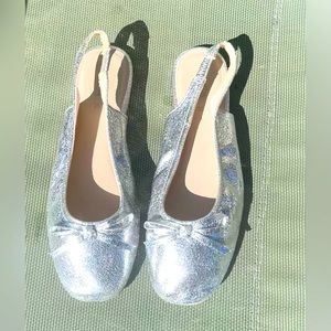 Silver Zara Dress Shoes Size 3.5